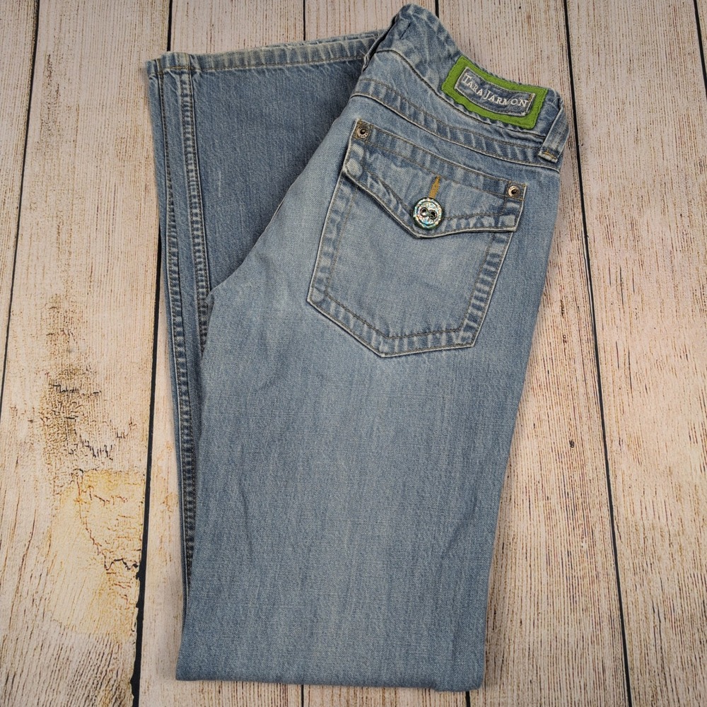 Rare Tara Jarmon for Target Y2K Light Wash Flare Jeans‎ Women's Size 7 Low Rise